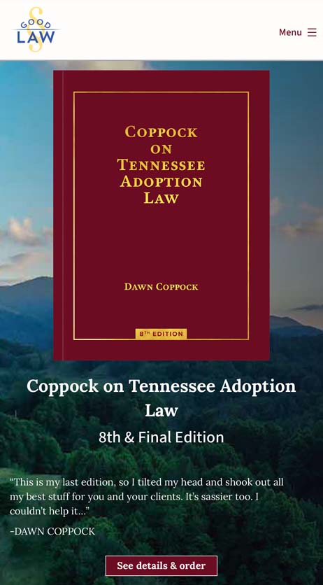 Image of the mobile version of the Good Law Seminars website